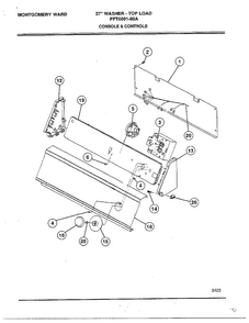Console And Controls Diagram and Parts List for 6001-80A  Frigidaire Washer