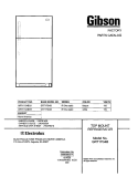 COVER Diagram and Parts List for GRT17G4BQ1  Gibson Refrigerator