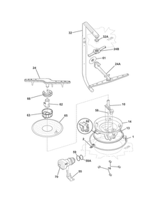 Motor & Pump Diagram and Parts List for KABD2406NW0A  Kelvinator Dishwasher