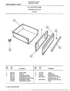 30` Utility Diagram and Parts List for 4460B  Frigidaire Range