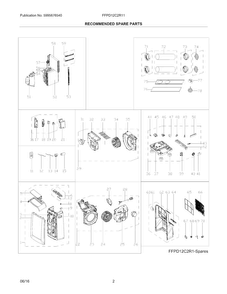 Recommended Spare Parts Diagram and Parts List for FFPD12C2R11  Frigidaire Air Conditioner