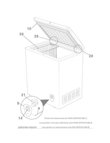 Part Location Diagram of 5304492852 Maytag Freezer indicator light