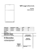 COVER Diagram and Parts List for GLHT216TAB1  Frigidaire Refrigerator