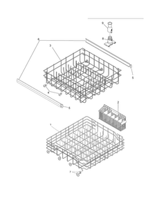 Racks Diagram and Parts List for FDB520RHB3B  Frigidaire Dishwasher
