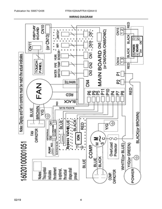 Wiring Diagram Diagram and Parts List for FFRA102WAE0  Frigidaire Air Conditioner