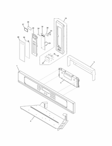 Control Panel Diagram and Parts List for 79049613312  Kenmore Microwave