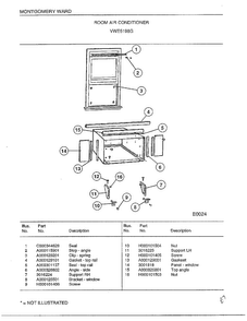 Room Air Conditioner Page 5 Diagram and Parts List for 5198G  Frigidaire Air Conditioner