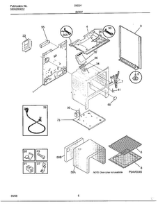 Body Diagram and Parts List for 282240C  Frigidaire Range