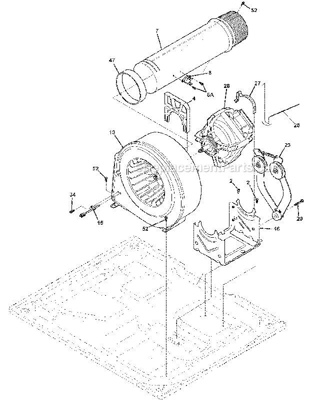 MOTOR Diagram and Parts List for EWMED65HTS0  Electrolux Dryer