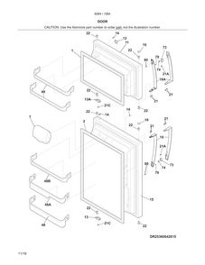 Part Location Diagram of 242178026 Maytag Freezer door