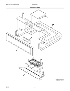 Control Panel Diagram and Parts List for FGET2766UFC  Frigidaire Range