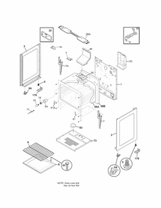 Body Diagram and Parts List for 79070613210  Kenmore Range