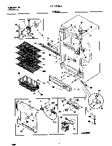 Cabinet Diagram and Parts List for GFU17F7GW4  Gibson Freezer