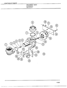 Dishwasher Page 12 Diagram and Parts List for 1077B  Frigidaire Dishwasher