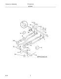 BURNER Diagram and Parts List for FFGC2605LWA  Frigidaire Cooktop