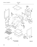 BODY Diagram and Parts List for WEF326GSB  Westinghouse Range