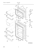 DOOR Diagram and Parts List for FRT18IS6CWN  Frigidaire Refrigerator