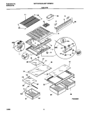 SHELVES Diagram and Parts List for MRT18PNED3  Frigidaire Refrigerator