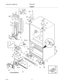 CABINET Diagram and Parts List for FGHG2344ME2  Frigidaire Refrigerator