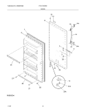 DOOR Diagram and Parts List for FFU1724DW9  Frigidaire Freezer