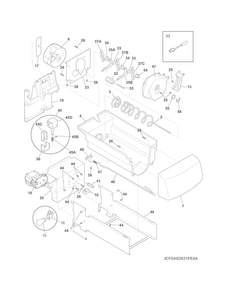 Ice Container Diagram and Parts List for FGHS2631PE4A  Frigidaire Refrigerator