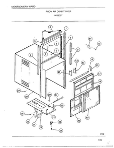 Room Air Conditioner Diagram and Parts List for 5068007  Frigidaire Air Conditioner