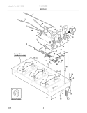 BURNER Diagram and Parts List for E46GC66ESS  Electrolux Cooktop