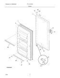 DOOR Diagram and Parts List for FFU12C2CW3  Frigidaire Freezer