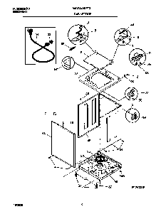 Cabinet/top Diagram and Parts List for WWS445RFT0  Westinghouse Washer