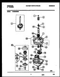 TRANSMISSION PARTS Diagram and Parts List for FWX645DBW0  Frigidaire Washer
