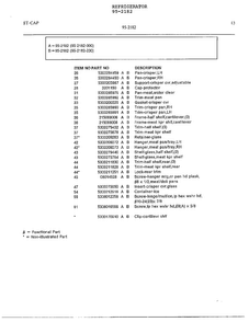 Electrical Equipment Page 12 Diagram and Parts List for 95-2182  Frigidaire Refrigerator