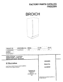 COVER Diagram and Parts List for UL2494ECW10  Frigidaire Freezer