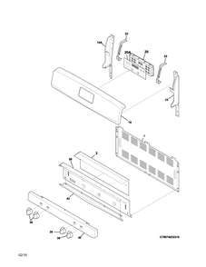 Backguard Diagram and Parts List for 79074033312  Kenmore Range