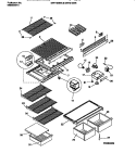SHELVES, CONTROLS, DIVIDER, MULLION Diagram and Parts List for MRT19GNBW2  Frigidaire Refrigerator