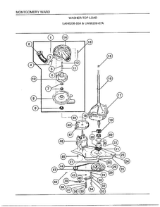 Washer Top Load Page 6 Diagram and Parts List for 6208A  Frigidaire Washer