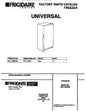 COVER Diagram and Parts List for MFU12M0BW2  Frigidaire Freezer
