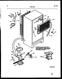 SYSTEM AND AUTOMATIC DEFROST PARTS Diagram and Parts List for RT156NLH0  Frigidaire Refrigerator