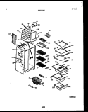 SHELVES AND SUPPORTS Diagram and Parts List for FPCEW24VWPW1  Frigidaire Refrigerator