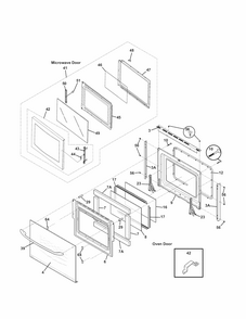 Doors Diagram and Parts List for 79047852407  Kenmore Microwave