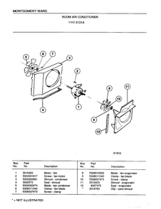 Room Air Conditioner Page 5 Diagram and Parts List for 5131A  Frigidaire Air Conditioner