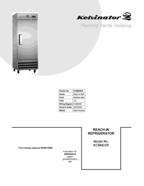 01 - COVER SHEET Diagram and Parts List for KCBM23RS  Frigidaire Refrigerator