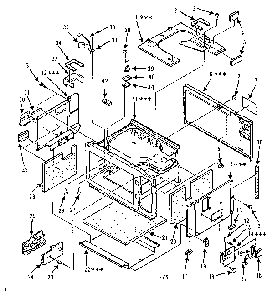 Cavity Parts - A Diagram and Parts List for 5648737480  Kenmore Microwave