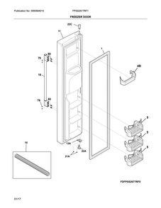 Part Location Diagram of 241990204 Frigidaire DOOR STOP
