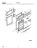 DOOR Diagram and Parts List for WRT18FGBW1  Frigidaire Refrigerator