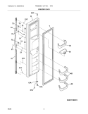 FREEZER DOOR Diagram and Parts List for FRS6B5EEW3  Frigidaire Refrigerator