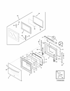 Doors Diagram and Parts List for 79048842900  Kenmore Microwave