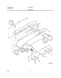 BACKGUARD Diagram and Parts List for FGF326WGTH  Frigidaire Range