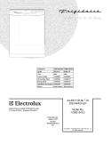 COVER Diagram and Parts List for FDBB1940DS0  Frigidaire Dishwasher