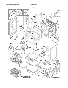 Body Diagram and Parts List for CGIF3061NFD  Frigidaire Range