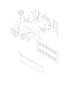 Backguard Diagram and Parts List for KAEF3016MWE  Kelvinator Range